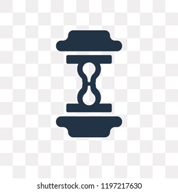 Sand clock vector icon isolated on transparent background, Sand clock transparency concept can be used web and mobile