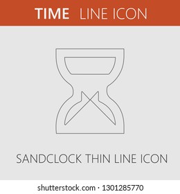 Sand clock vector icon.Isolated vector illustration EPS 10.