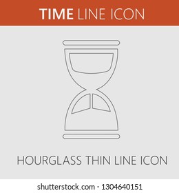 Sand clock vector icon.Isolated vector illustration EPS 10.