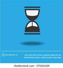 Sand clock vector icon.Isolated vector illustration EPS 10.