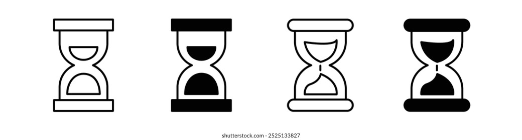 Colección de iconos de vector de reloj de arena