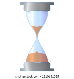sand clock vector illustration. hourglass isolated vector illustration. 

