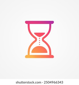 Sand clock web icon gradient color. Social media concept. Vector