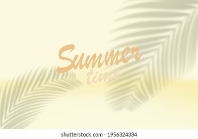 sand color background with tropical leaves. summer background.