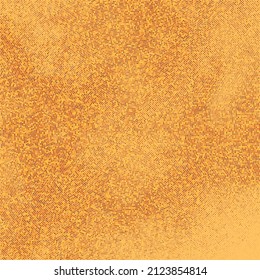 Fondo Dotado De Medio Tono De Color De Arena. Patrón De Puntos Circulares De Polka Amarillo Y Marrón. Imagen Generada Digitalmente. Ilustración De Vectores, Eps 10.