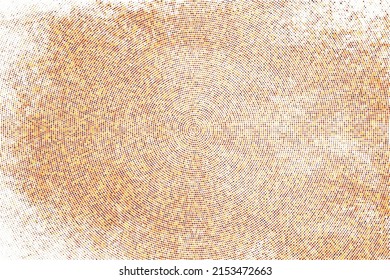 El color de arena tiene un tono de semitono de fondo con puntos aislado en blanco. Patrón De Puntos Circulares De Polka Amarillo Y Naranja. Imagen Generada Digitalmente. Ilustración De Vectores, Eps 10.