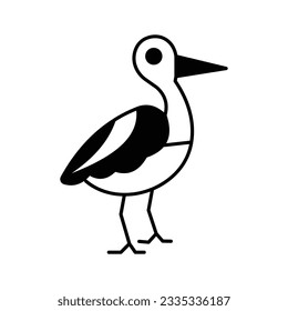Sand curlew Vector icon which can easily modify or edit

