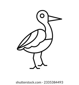 Sand curlew Vector icon which can easily modify or edit


