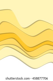 Sand curve wave line background,desert in paper cut style. Cropped with Clipping Mask