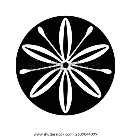 sand dollar icon vector on white background