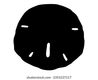 Sand dollar silhouette vector art