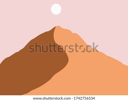 a sand dune with a full moon 