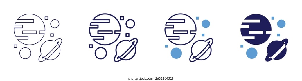 Sand dune icon in 4 different styles. Thin Line, Line, Bold Line, Duotone. Duotone style. Editable stroke.