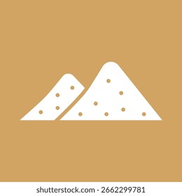 Sanddüne, Vektorsymbol - Abbildung der flachen Wüste