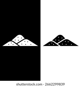 Sanddüne, Vektorsymbol - Abbildung der flachen Wüste