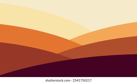 Sand, dunes, beach, desert abstract template logo pattern of wavy lines in beige color. Logo template, icon, badge, pictogram, symbol, sign for tourism, travel, hot places. Vector collection.