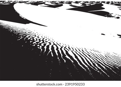 sand dunes desert black texture vector illustration
