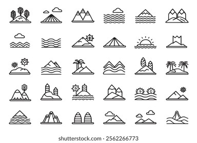 Sand Dunes Icon Explore the Desert Landscapes