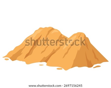 Sand dunes, Sand piles, decorative elements, manufacturing materials