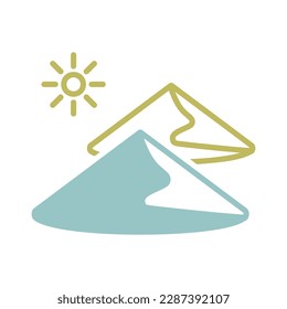 Sand dunes vector isolated icon. Nature sign. Graph symbol for travel and tourism web site and apps design, logo, app, UI svg