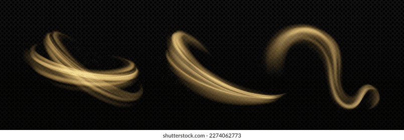 Sand dust effect isolated on transparent background. Abstract texture of dirt powder flows, wave and swirl wind trails with sand and ground particles, vector realistic illustration