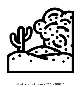 sand egypt desert line icon vector. sand egypt desert sign. isolated contour symbol black illustration
