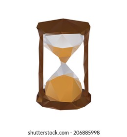 Sand falling in the hourglass