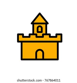 sand fort vector icon