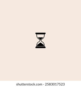 Sand Glass Clock icon flat vector design.