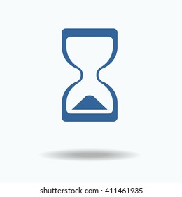 Sand Glass Clock Icon. Flat icon, One of set web icons.