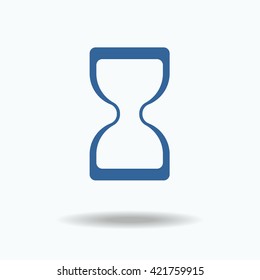 Sand Glass Clock Icon. Flat icon, One of set web icons.