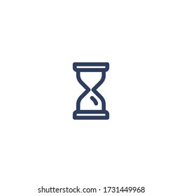 Sand glass, Deadline Isolated on white background emoji, emoticon