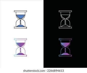 Icono de vector modificable de vidrio de arena