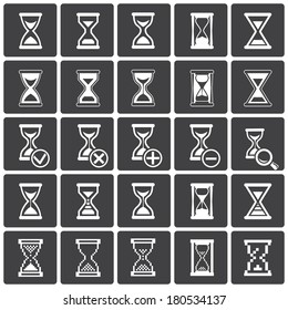 Sand glass Icons & Symbols.Abstract vector illustration.