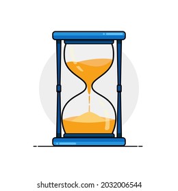 Sand Glass Time Icons. Countdown Sand Hourglass Illustration