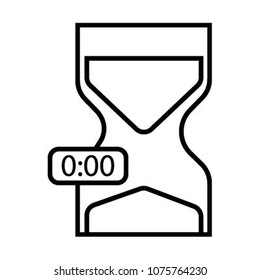 sand glass timer icon vector