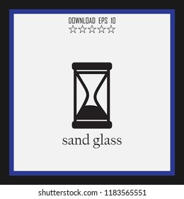 sand glass vector icon