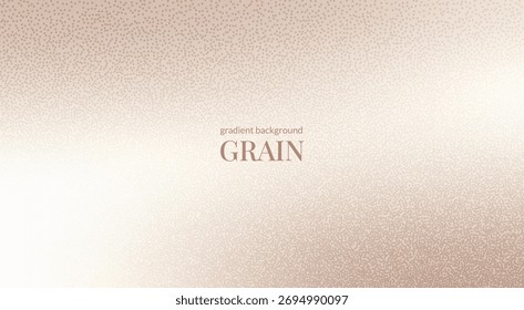 Gradiente marrom texturizado de grãos de areia. Fundo de gradação de ruído granulado de queimadura neutra. Cores de mistura de marrom grunge. Tela de fundo bege macio vetorial. Ombre gradação de beleza arenosa bg.