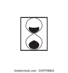 ILUSTRACIÓN DE VECTOR DE ICONOS DE ARENA HORA DISEÑO SMBOL