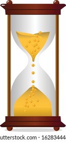 Sand hourglass. The classic form. Vector illustration