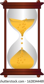 Sand hourglass. The classic form. Vector illustration