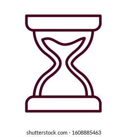 Sand hourglass design, Time timer clock glass countdown sandglass watch hour and deadline theme Vector illustration