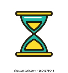 sand hourglass device isolated icon vector illustration design