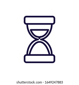Sand hourglass line style icon design, Time timer clock glass countdown sandglass watch hour and deadline theme Vector illustration