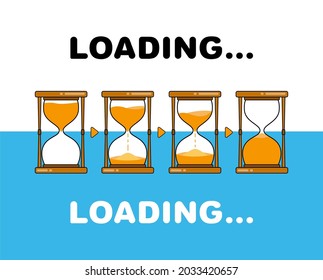 Sand Hourglass Loading und Countdown Set. 