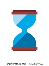 Sand hourglass on white background