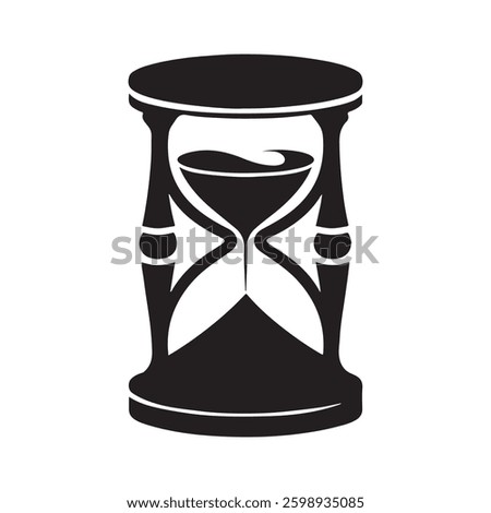 Sand hourglass silhouette icon vector illustration design on white background