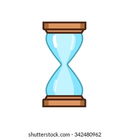 Sand hourglass simple and elegant sand-glass timer. Sand clock icon