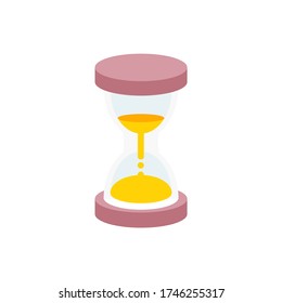 Sand hourglass time, clock, watch concept. Concept of UI design elements. Digital countdown app, user interface kit, mobile clock interface. It's time to waiting, passing time vector sign.