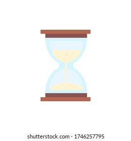 Sand hourglass time, clock, watch icon. Concept of UI design elements. Hourglass as time passing for business deadline, urgency and running out of time. vector illustration.